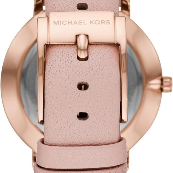 Women\'s Three-Hand Blush Leather Pyper Watch by Michael Kors (Model: MK2741)